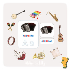 Pack 09 - 30 Cartões de Linguagem - Instrumentos Musicais  (PDF)